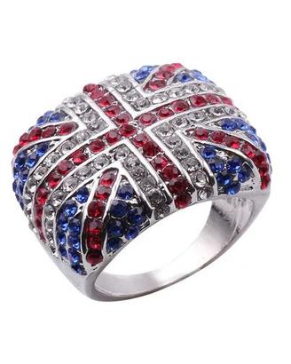 Anello Spesso Regno Unito Ring Union Jack Flag