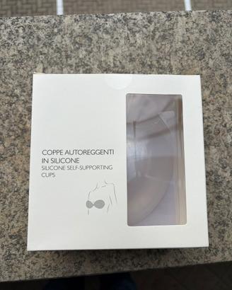 Coppe autoreggenti silicone NUOVE mai usate (S/M)