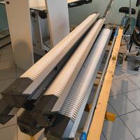 6 plafoniere in alluminio con neon