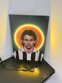 Quadro al neon con led Alessandro Del Piero