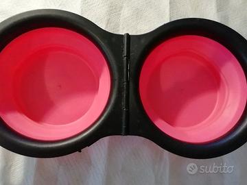 Doppia ciotola da viaggio pappa cane