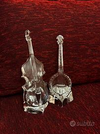 Set strumenti musicali vintage in cristallo