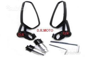 Specchietti universali bar end neri custom moto