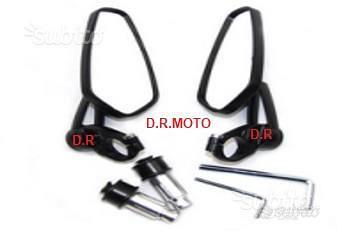 Specchietti universali bar end neri custom moto