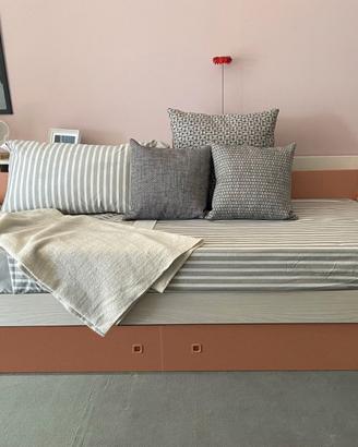 Letto singolo completo di rete materasso cassetti