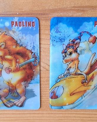 2 Card Olografiche Personaggi Sofficini Findus