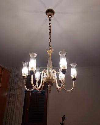 Lampadario in vetro di murano