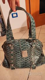 borsa verde stampa coccodrillo 