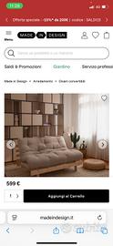 divano letto struttura naturale  roots