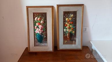 quadri vintage con fiori