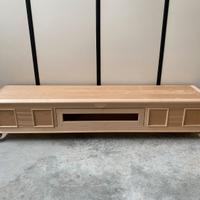 Mobile base madia porta TV in legno al grezzo