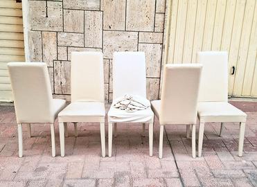 5 SEDIE MODERNE. FUORIGROTTA.
