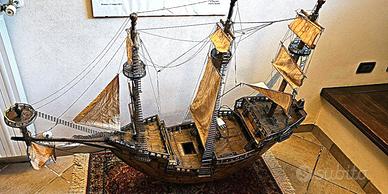 Nave manufatta c.fiamiferi pezzo unico antiquariat