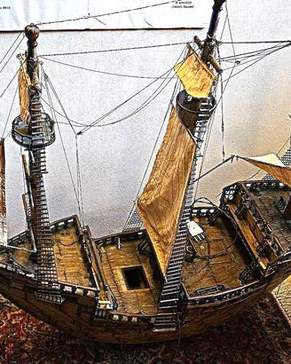 Nave manufatta c.fiamiferi pezzo unico antiquariat