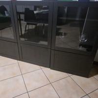 Mobile Soggiorno Nero Moderno con Vetrinetta