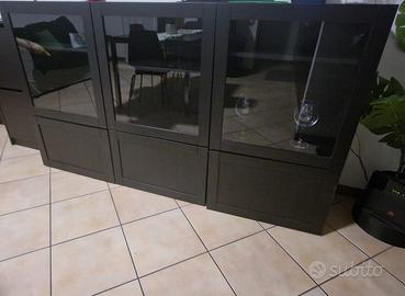 Mobile Soggiorno Nero Moderno con Vetrinetta