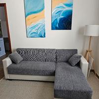  Divano - letto tre posti con penisola come nuovo.