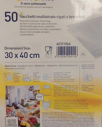 sacchetti per sottovuoto