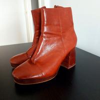 Stivale alla caviglia, cammello, modello anni '70