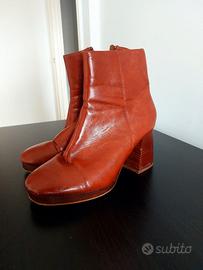 Stivale alla caviglia, cammello, modello anni '70