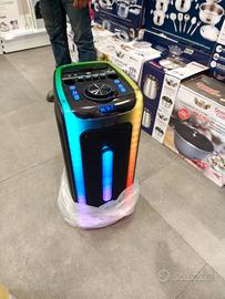 Cassa Bluetooth Party 100W RGB con 2 Woofer 8” + M