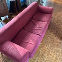 divano sfoderabile ZANOTTA 3 sedute rosso
