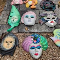 maschere carnevale in gesso