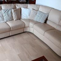 Divano angolare in pelle Natuzzi