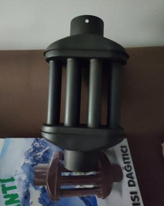 scambiatore per stufa a legna nero 