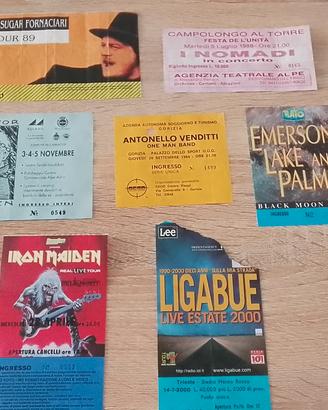 Biglietti da collezione di concerti eventi sport