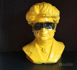 Busto in gesso Maria Montessori arte contemporanea