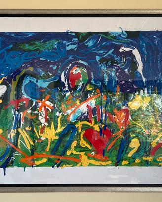 Mario Schifano serigrafia materica 60x80 cm.