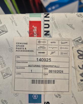 Motorino tergicristallo Piaggio Ape 140925 - NUOVO