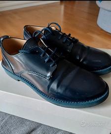 SCARPE BLU PELLE ELEGANTI 