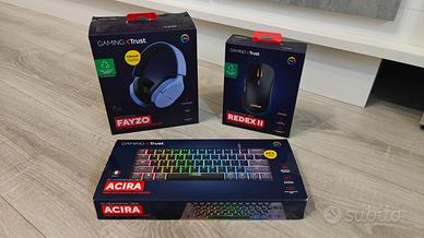 Kit Gaming Trust Tastiera Mouse Cuffie MAI USATO