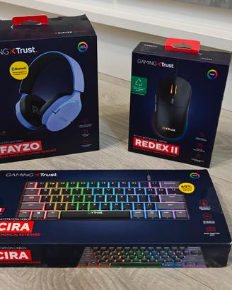 Kit Gaming Trust Tastiera Mouse Cuffie MAI USATO