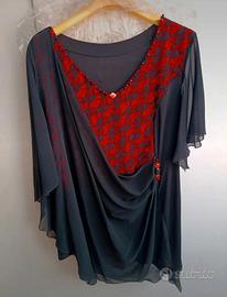 casacca elegante con pizzo e pietre luccicose bell