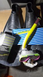 PINNE+MASCHERA con BOCCAGLIO+BOA+RETINO PESCA