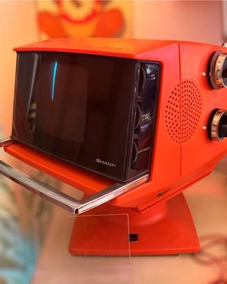 TV SHARP Cubo Space Age Televisore Anni 70 Vintage