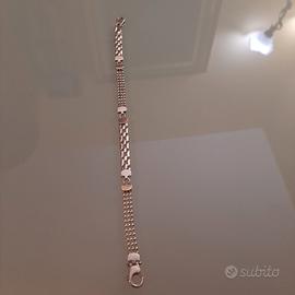 Bracciale donna a maglie alternate 