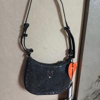 borsa pinko love bag semiluna full strass