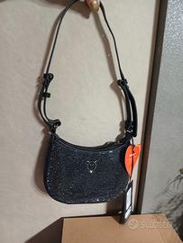 borsa pinko love bag semiluna full strass