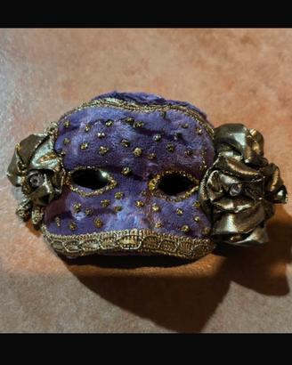Maschera veneziana viola e dorata