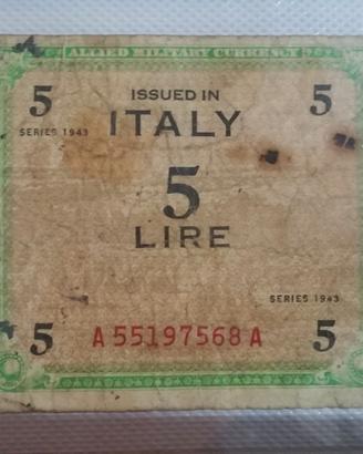 # 5 LIRE occupazione Americana del 1943