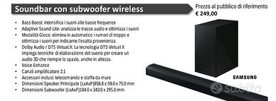 Soundbar con subwoofer wireless Samsung 