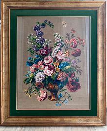 Quadro ricamo mezzo punto