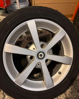 4 cerchi in lega  originali smart 15"