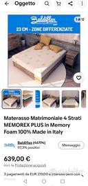 Materasso Memory Foam Baldiflex 4 strati