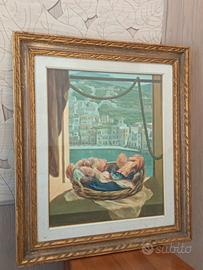 quadro cesto con pesci