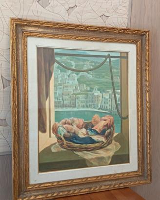 quadro cesto con pesci